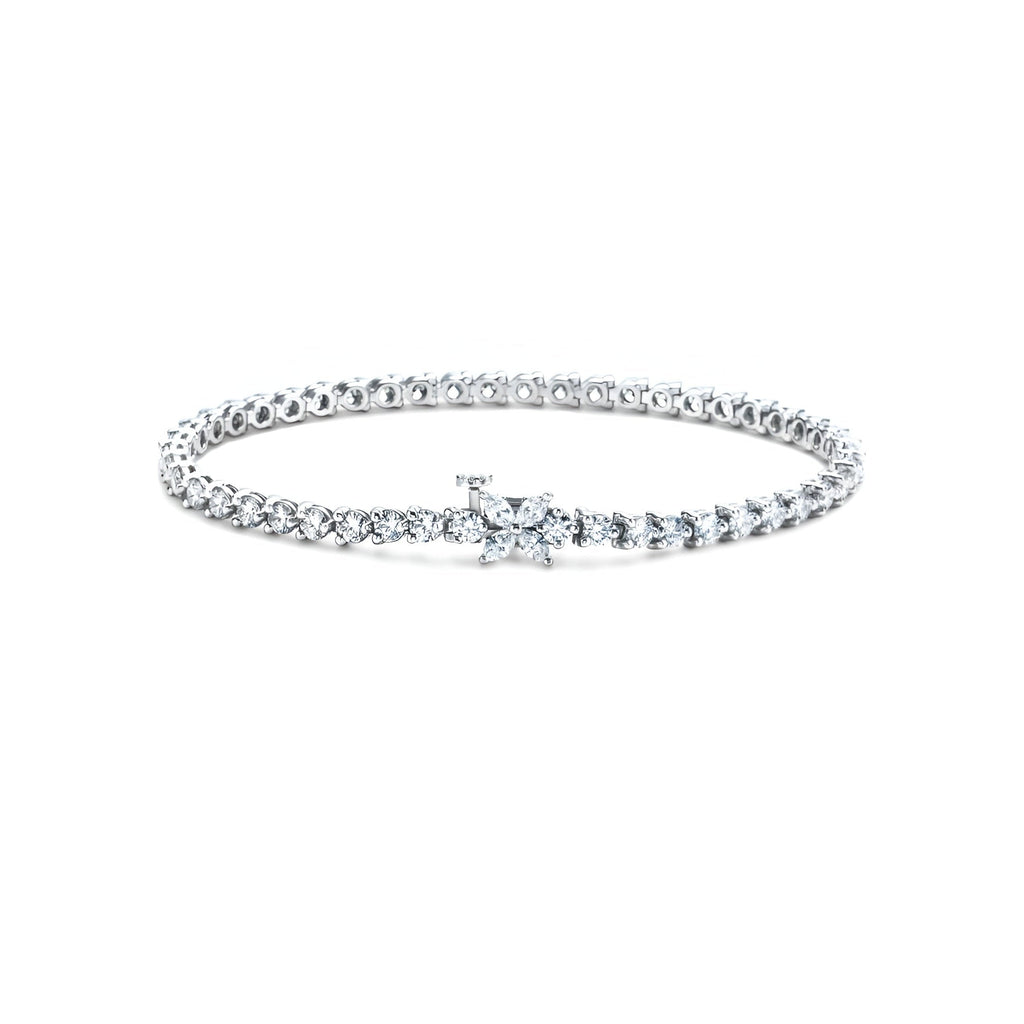 14ct Whote Gold Tennis Bracelet