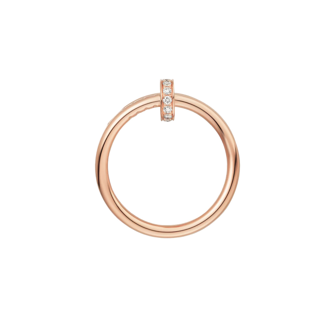 14ct Rose Gold Nail Ring/Double