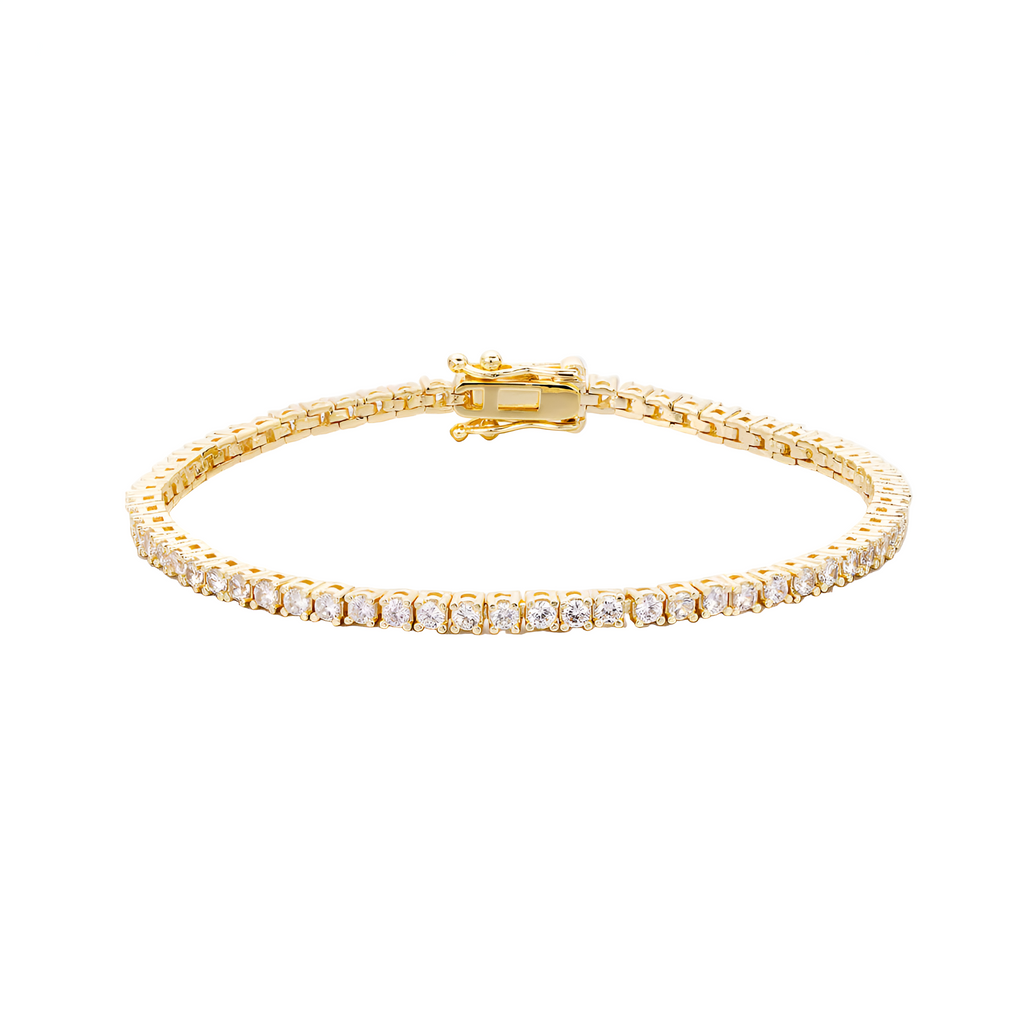 14ct White Gold Tennis Bracelet/Moissanite