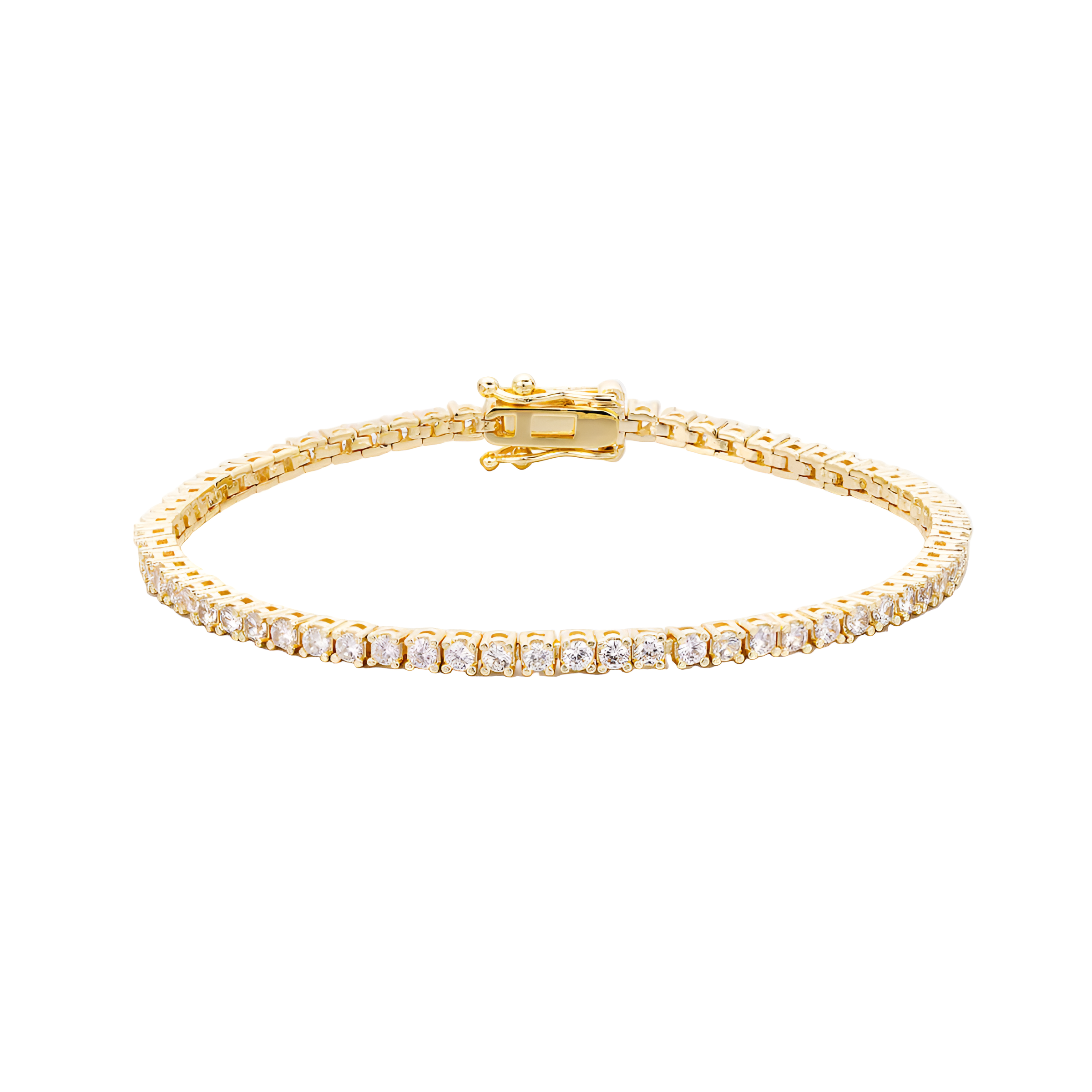 14ct White Gold Tennis Bracelet/Moissanite