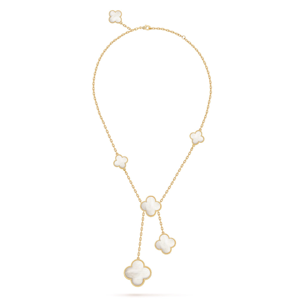 14ct Mother of Pearl Clover Necklace