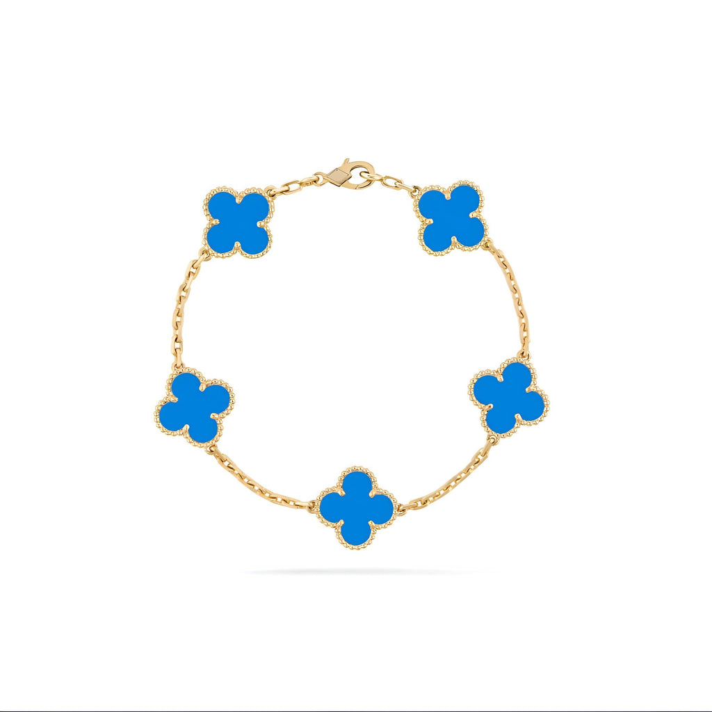 14ct Clover Charm Bracelet