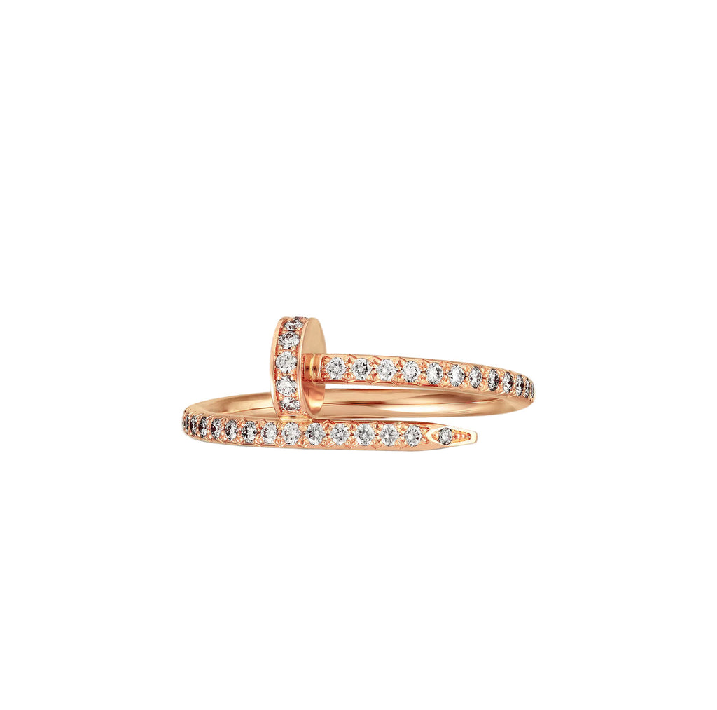 14ct Rose Gold Nail Ring