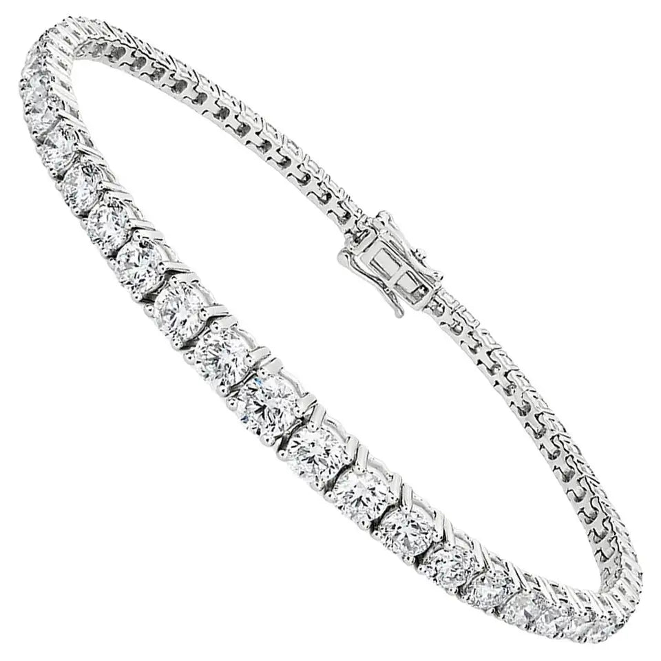 14ct White Gold Tennis Bracelet