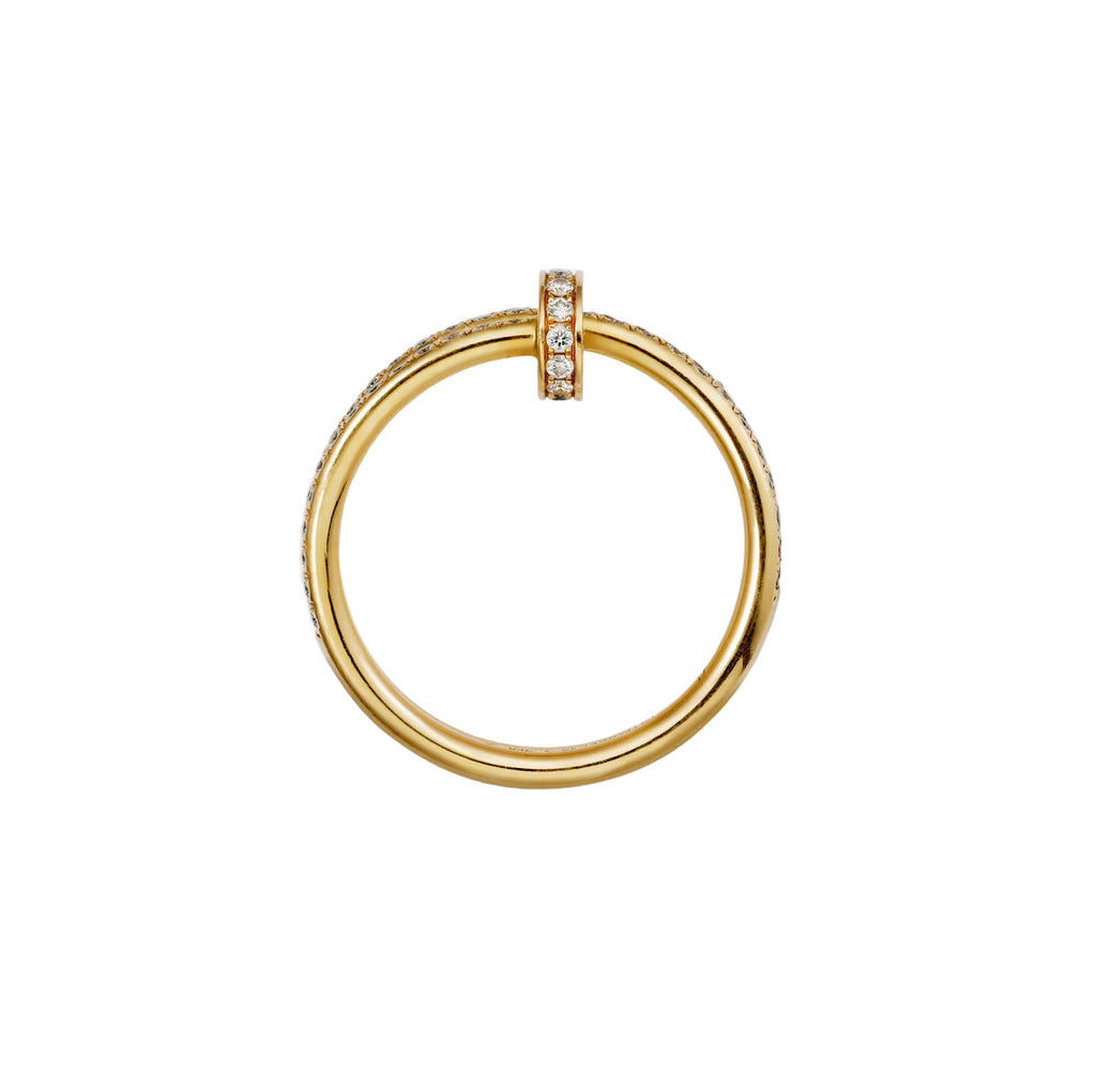 14ct Yellow Gold Nail Ring/Double