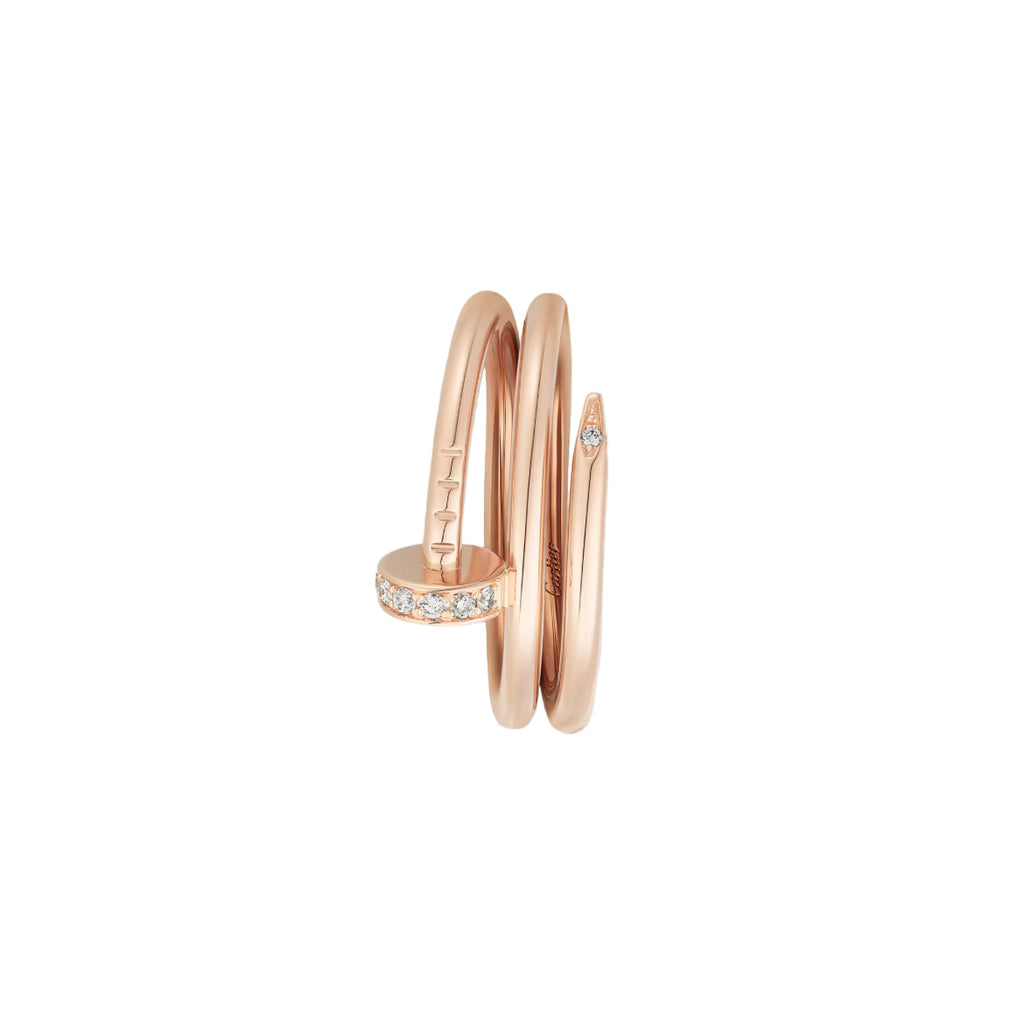 14ct Rose Gold Nail Ring/Double
