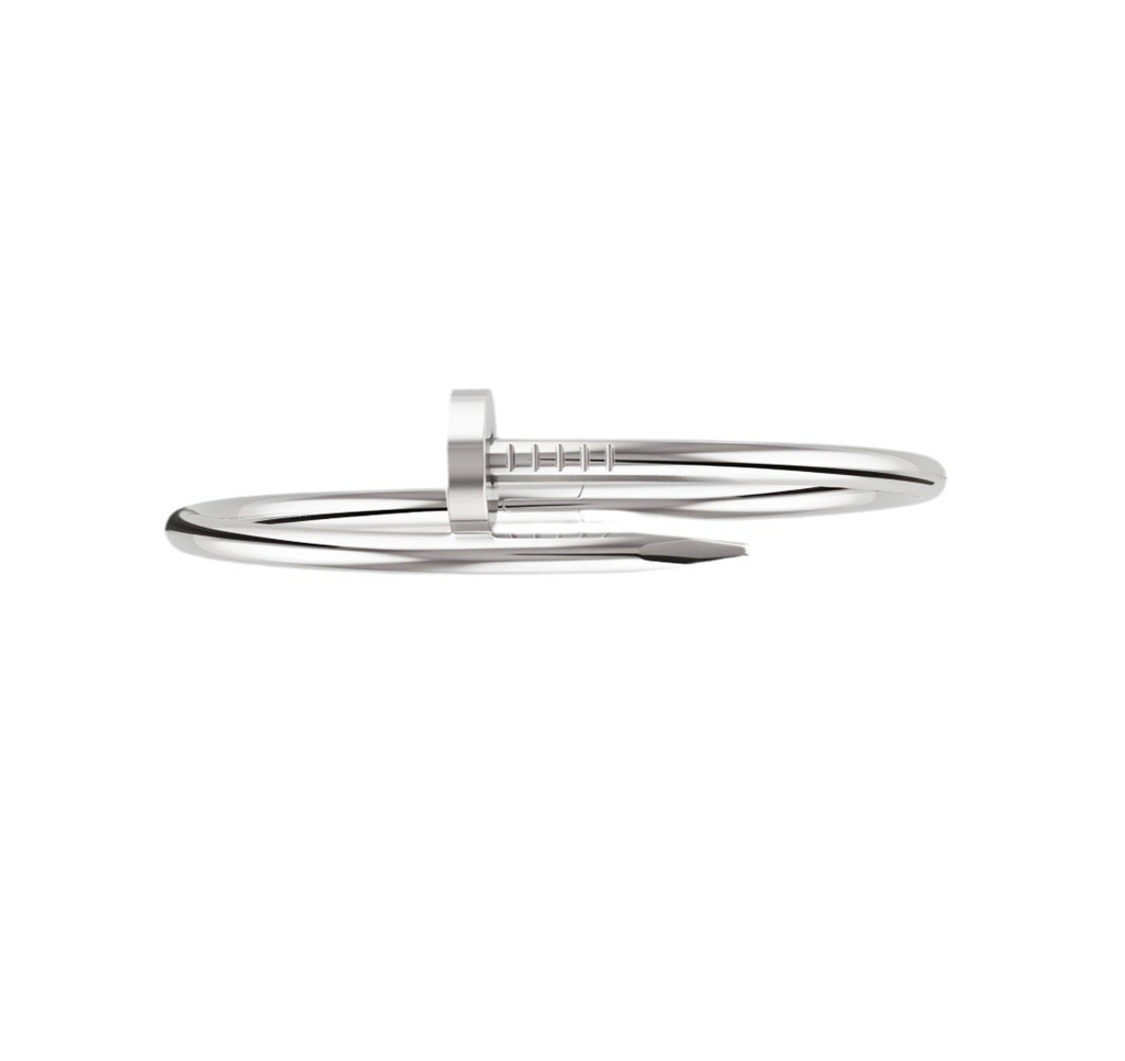 14ct White Gold Nail Bracelet