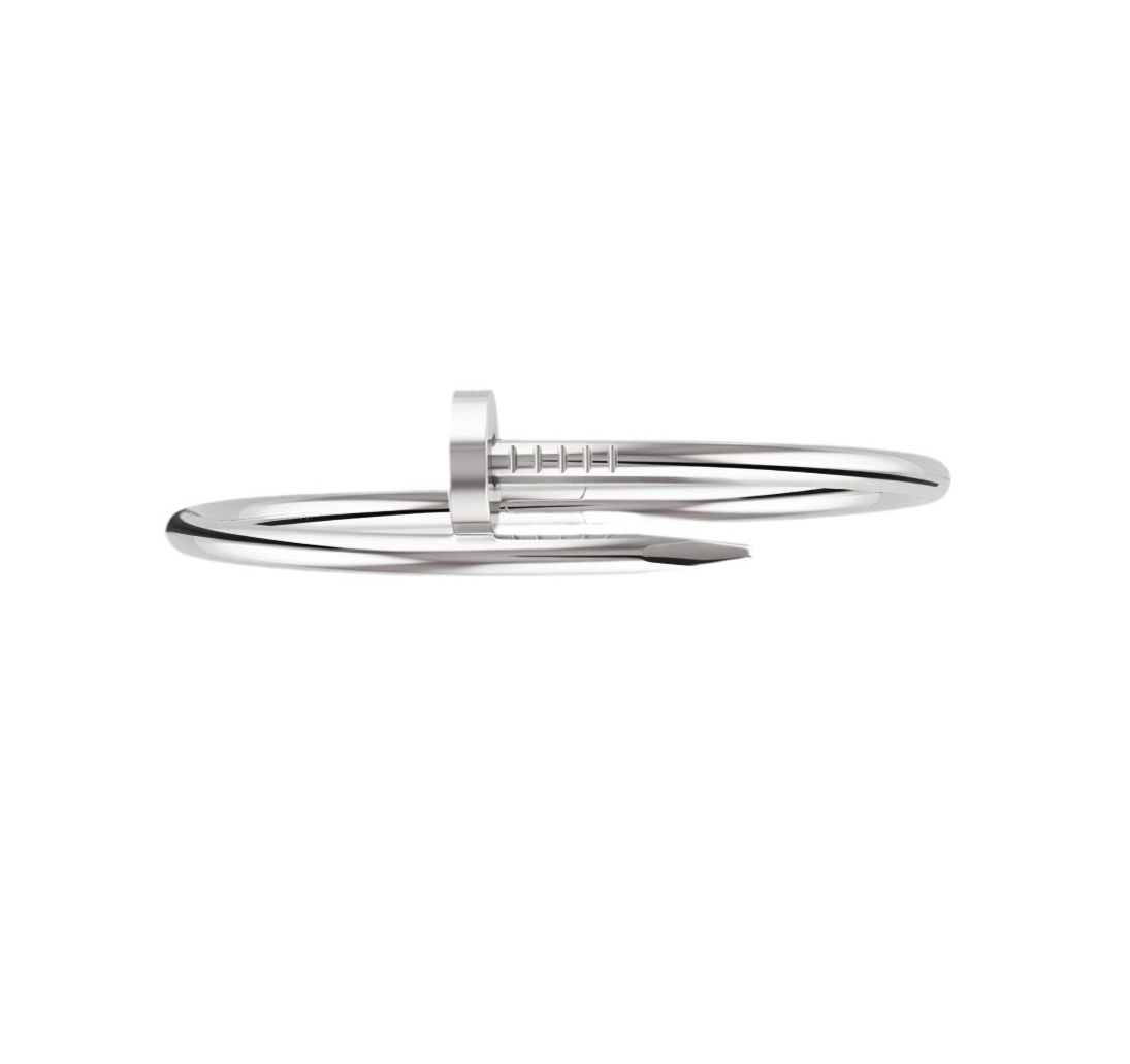 14ct White Gold Nail Bracelet