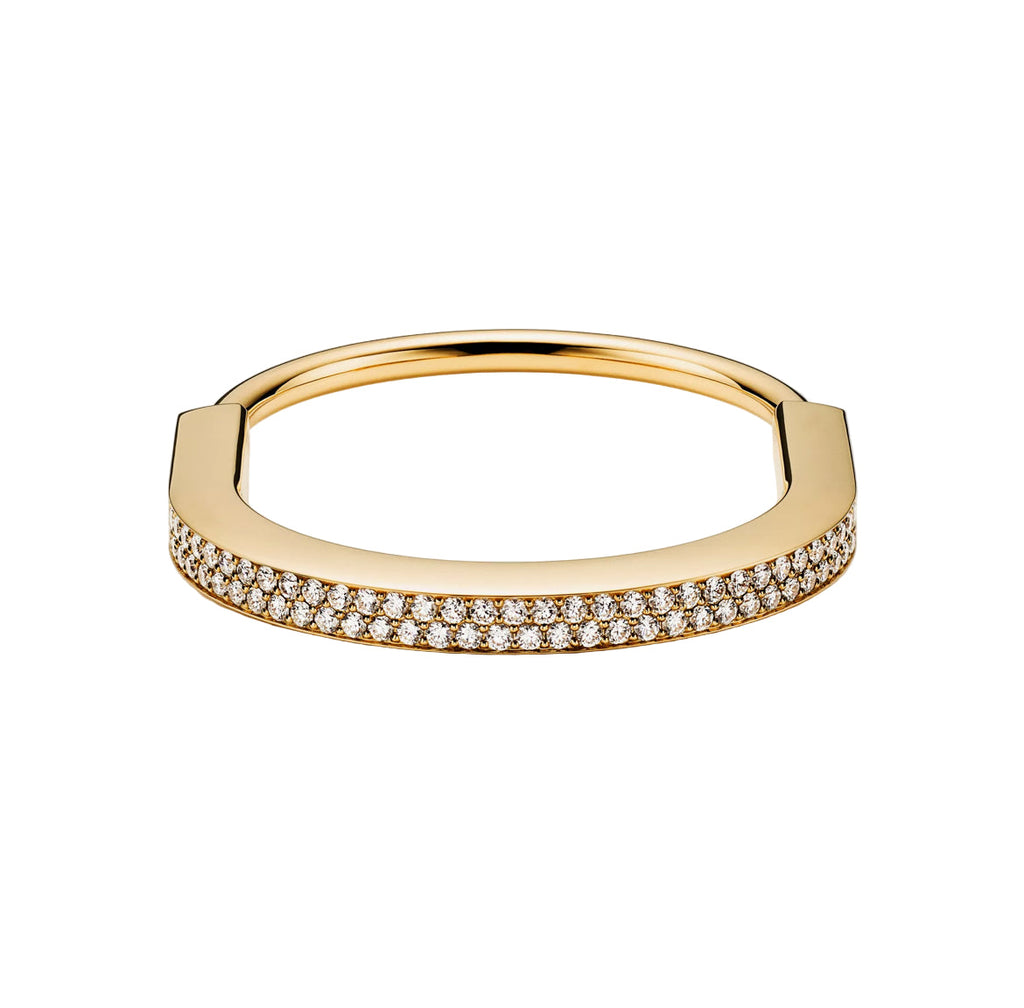 14ct Gold Locke Bracelet/with moissanite