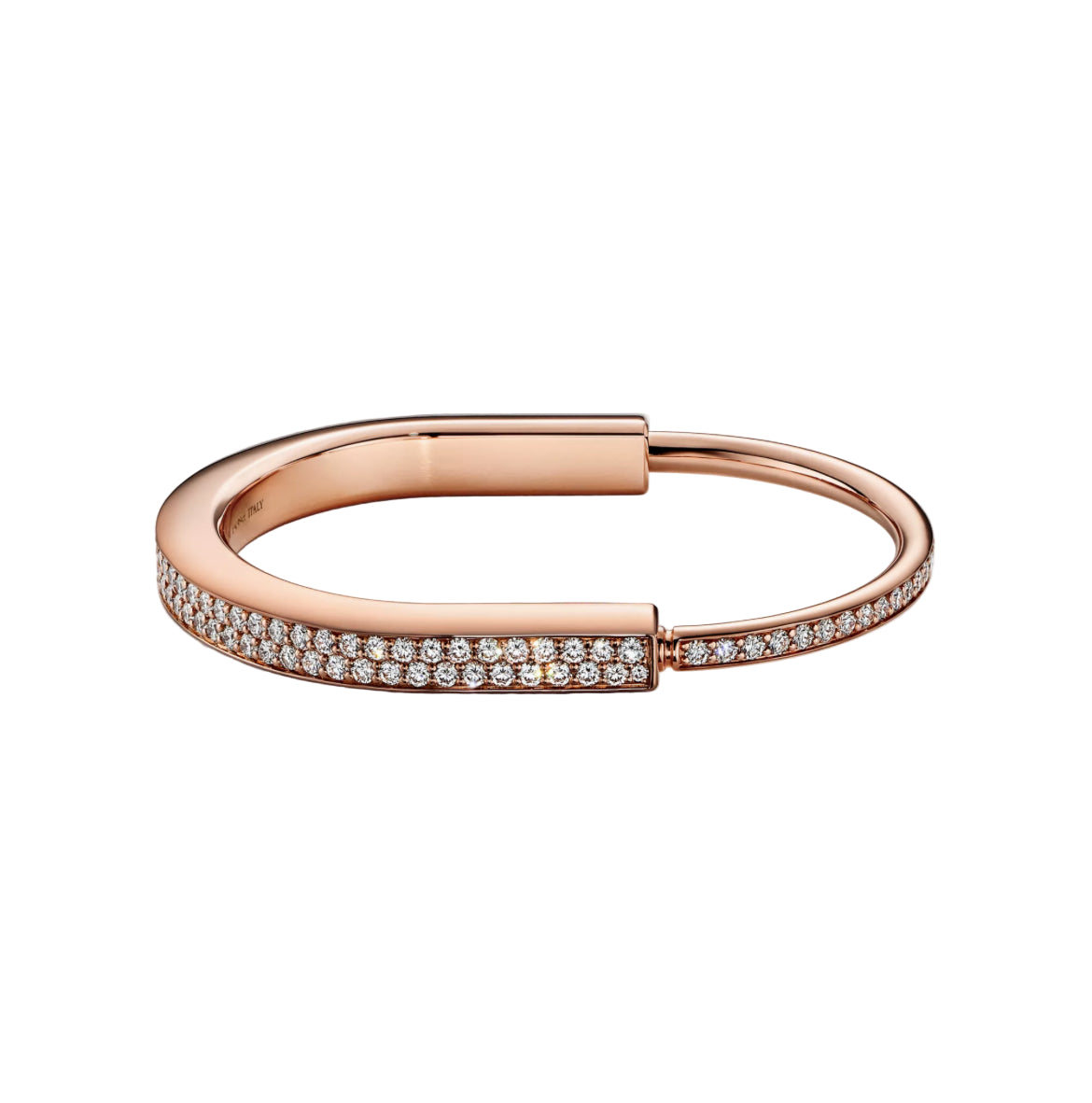 14ct Gold Locke Bracelet/with moissanite