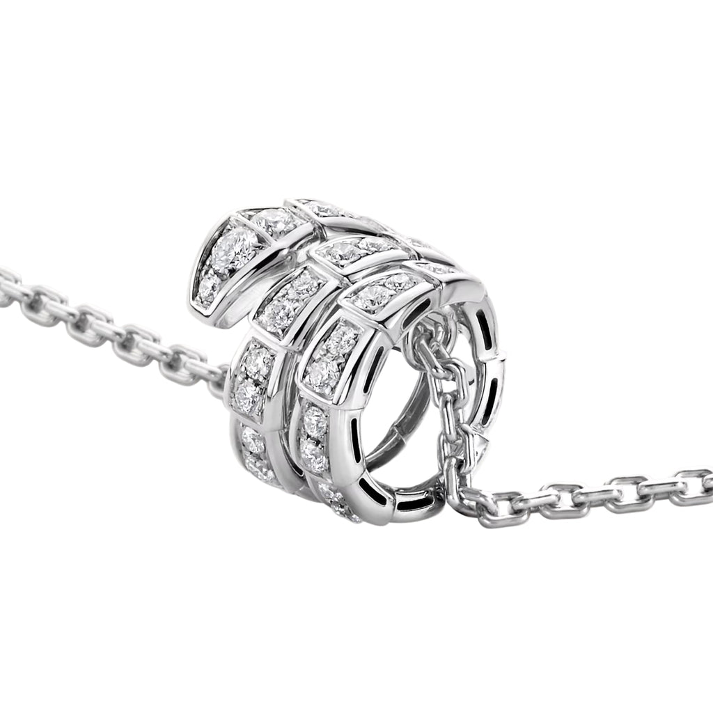 14ct White Gold Serpenti Pendant