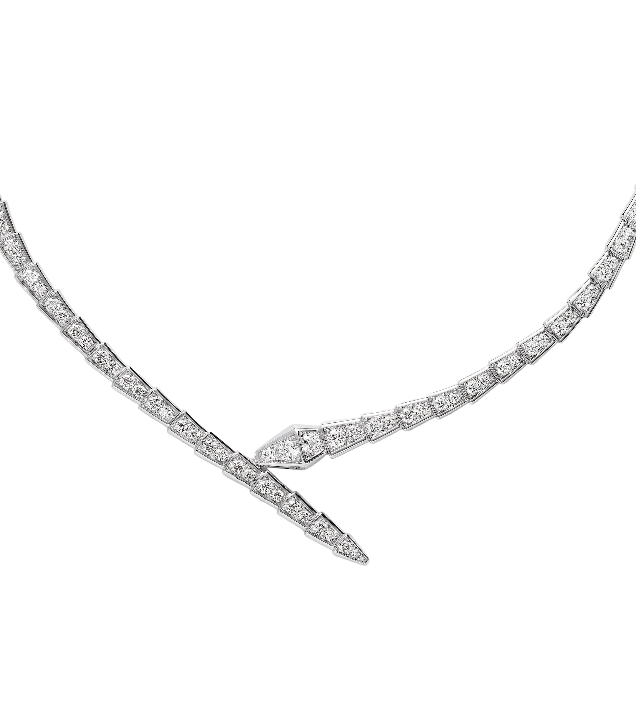 14ct White Gold Serpenti Necklace