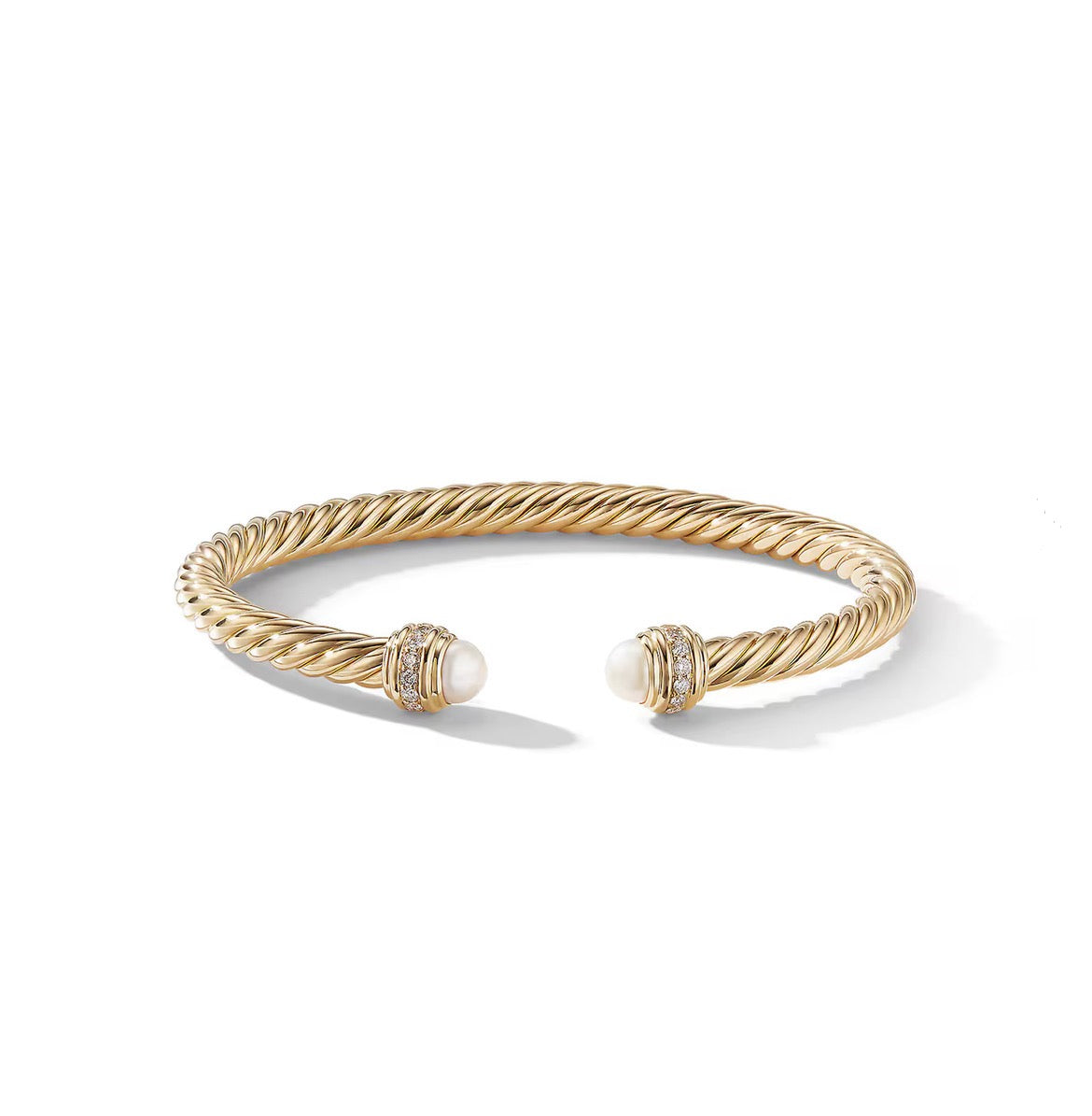 14ct Classic Cable Bracelet/Pearl