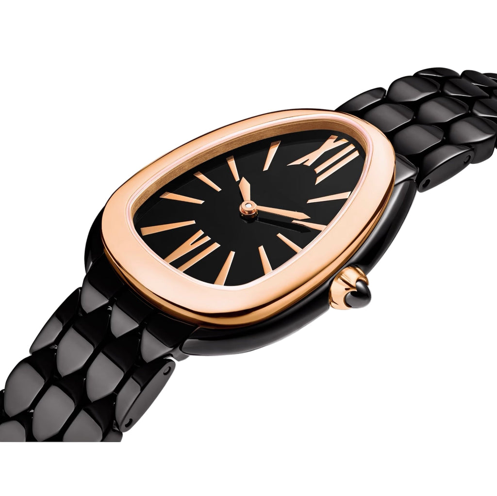 14ct Rose Gold Serpenti Ceramic Watch