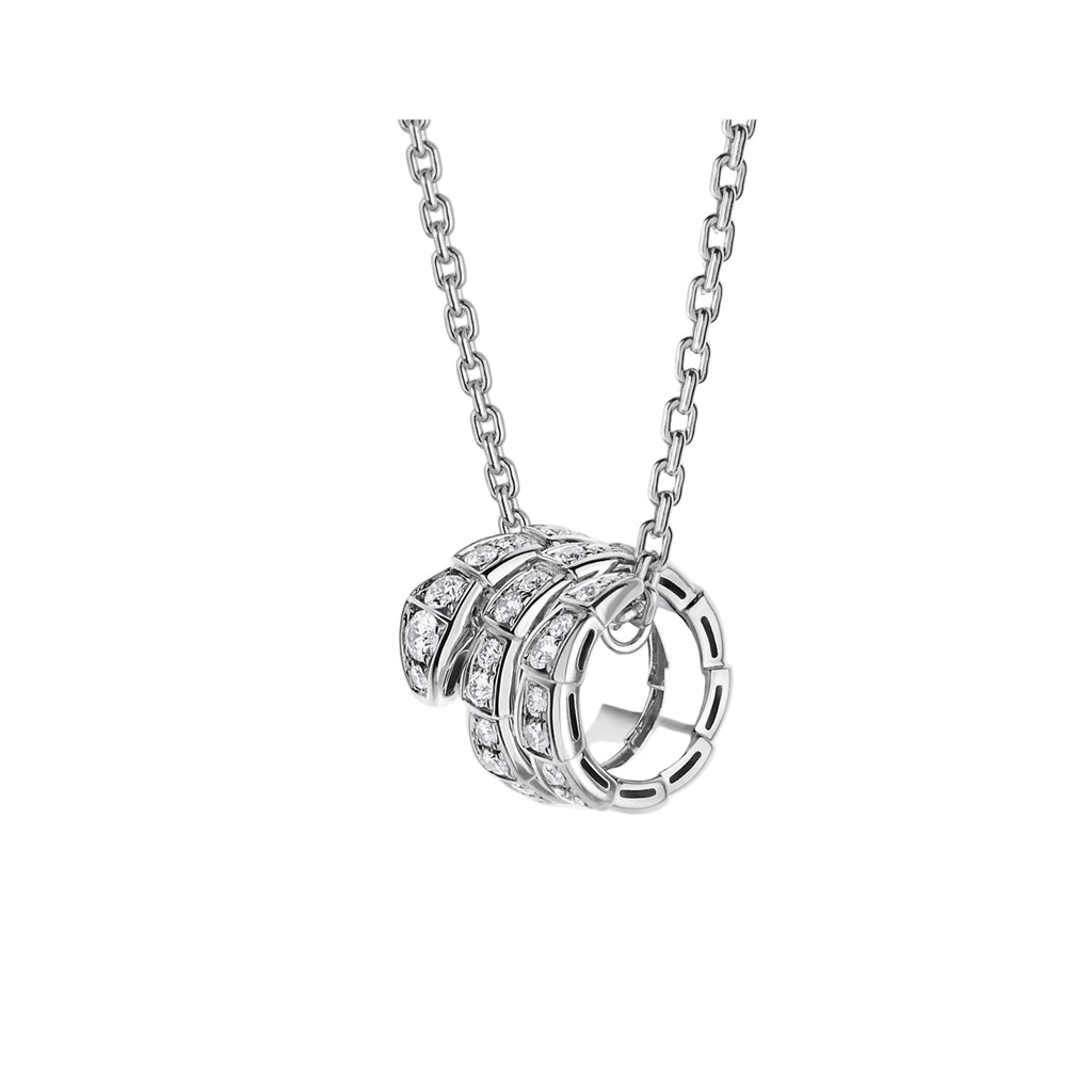 14ct White Gold Serpenti Pendant