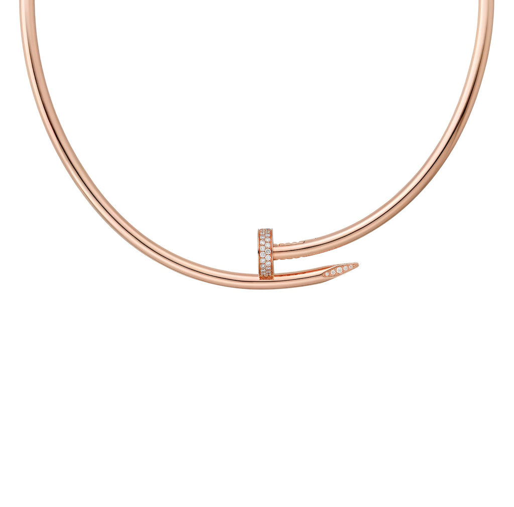 14ct Nail Necklace/with moissanite