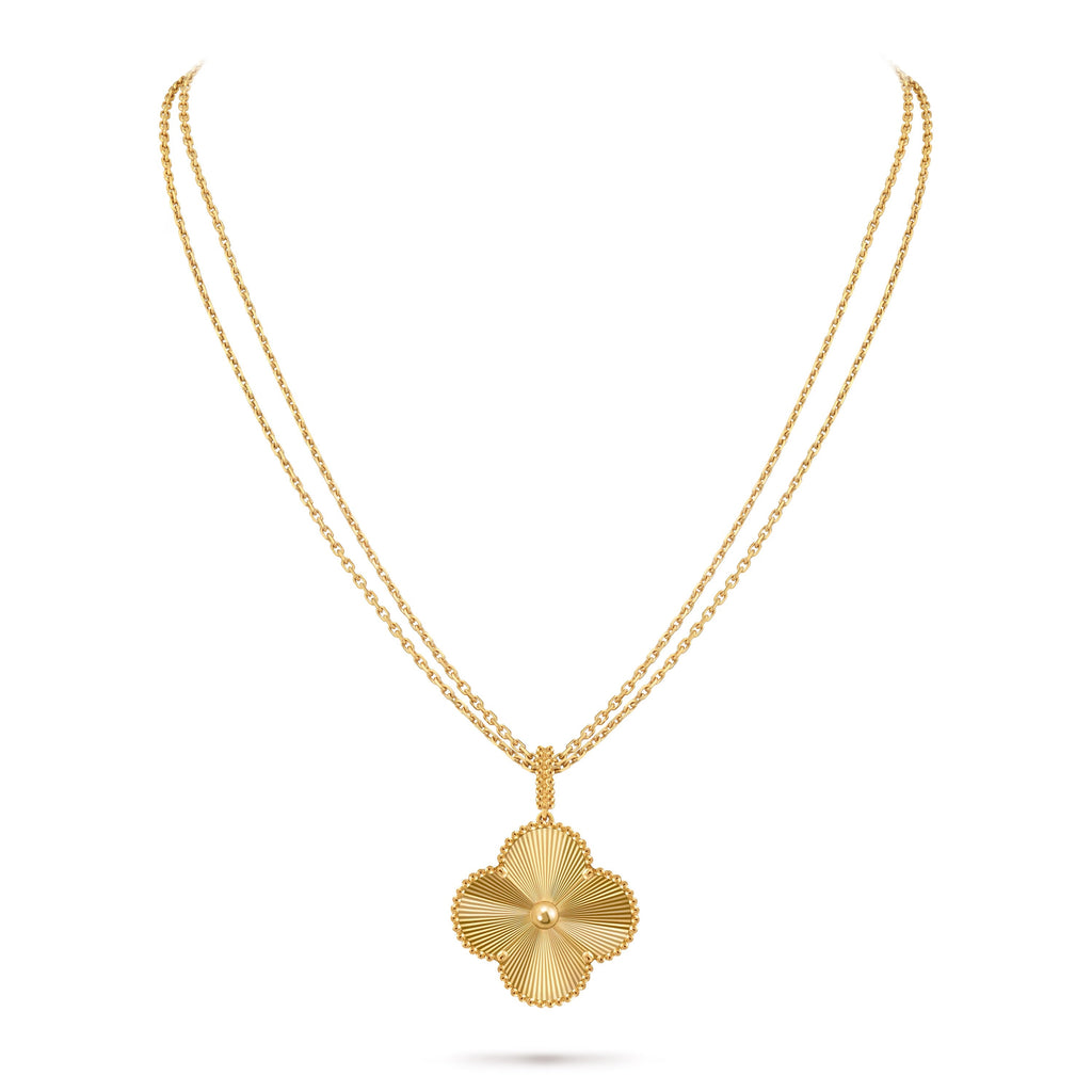 14ct Yellow Gold Clover Charm Pendant