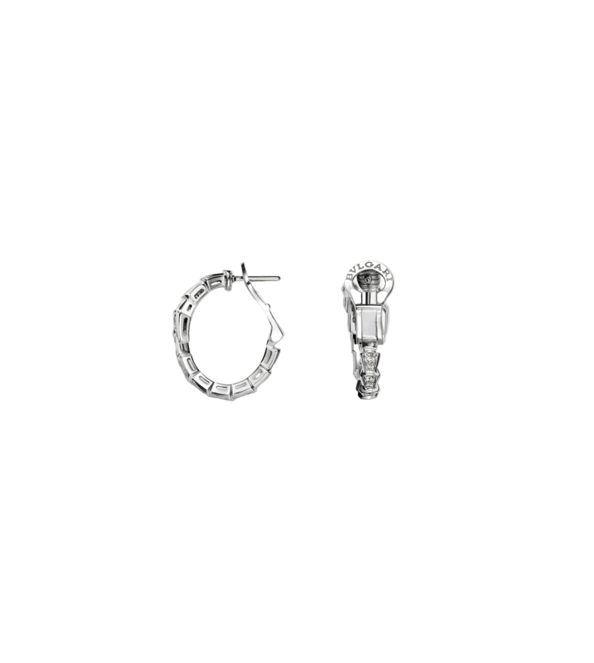 14ct White Gold Serpenti Earrings