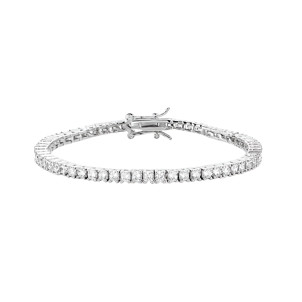 14ct White Gold Tennis Bracelet/Moissanite