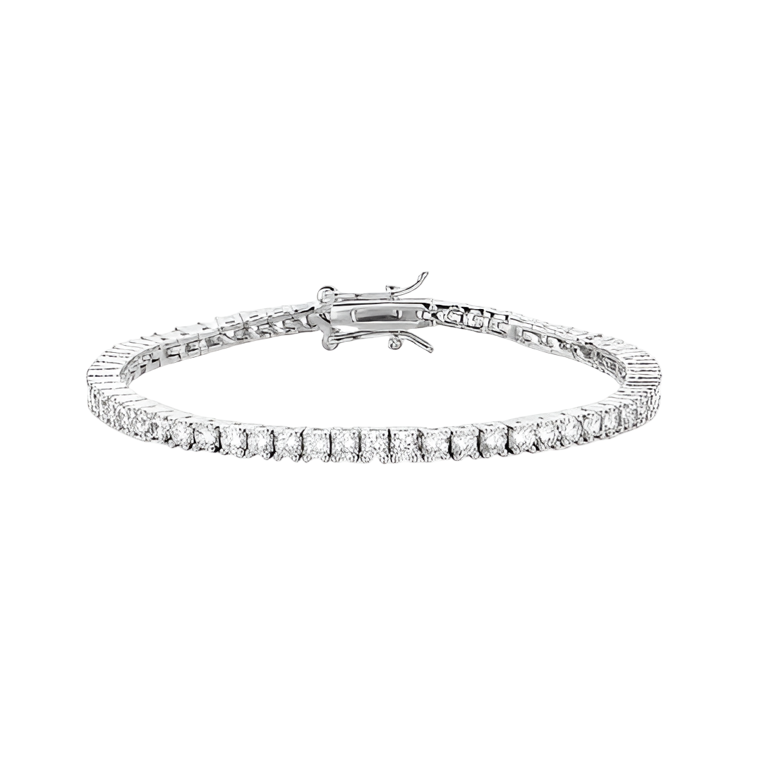14ct White Gold Tennis Bracelet/Moissanite