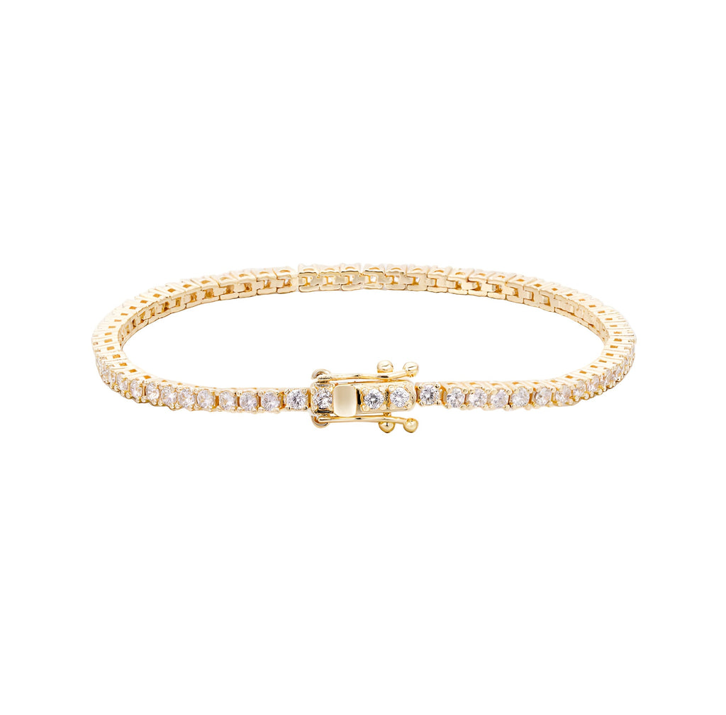 14ct White Gold Tennis Bracelet/Moissanite