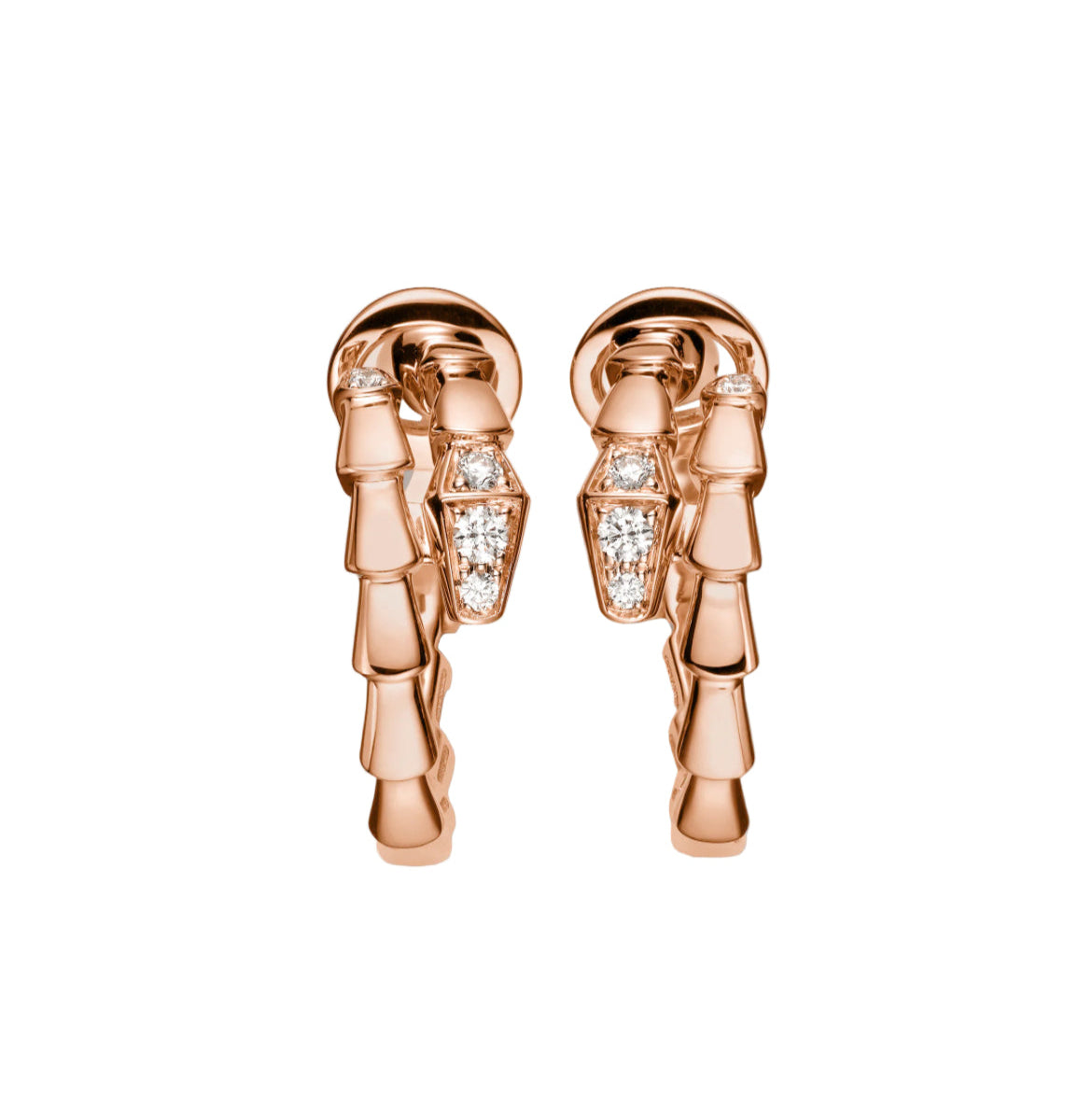 14ct Rose Gold Serpenti Earrings