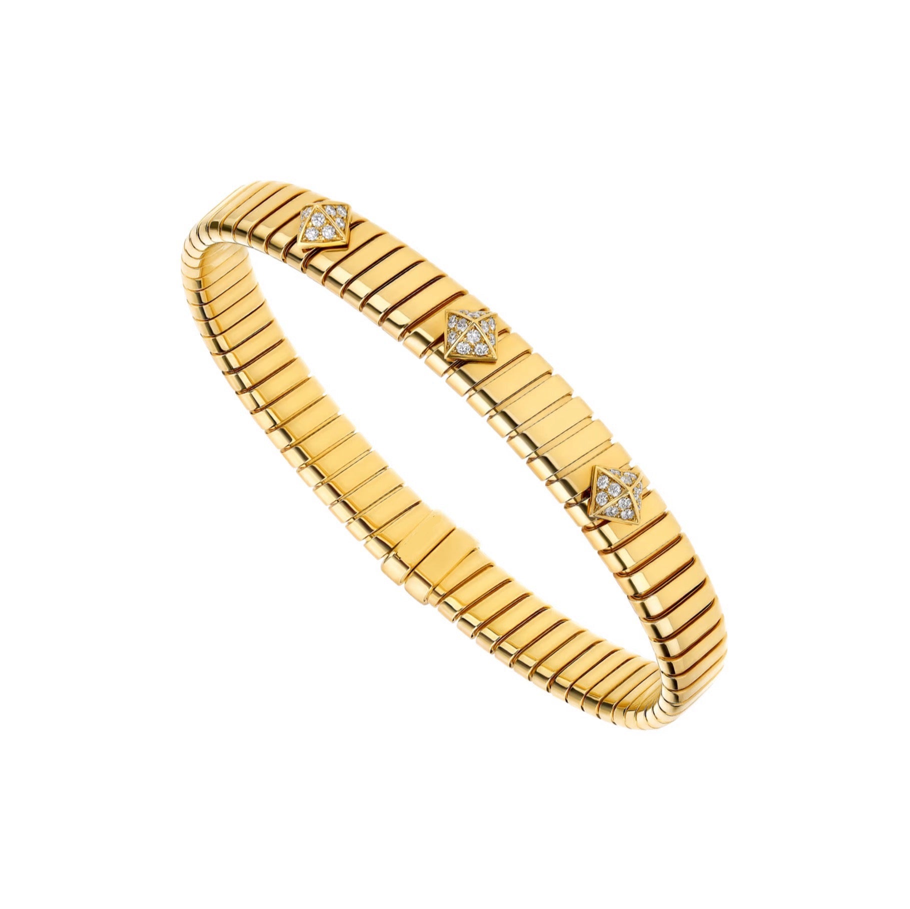 14ct Yellow Gold Tubogas Bracelet