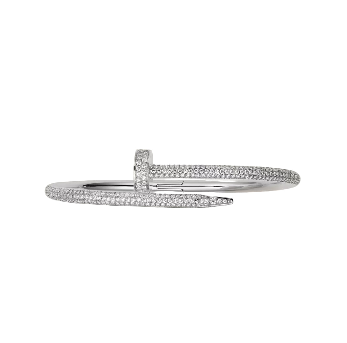 14ct White Gold Nail Bracelet