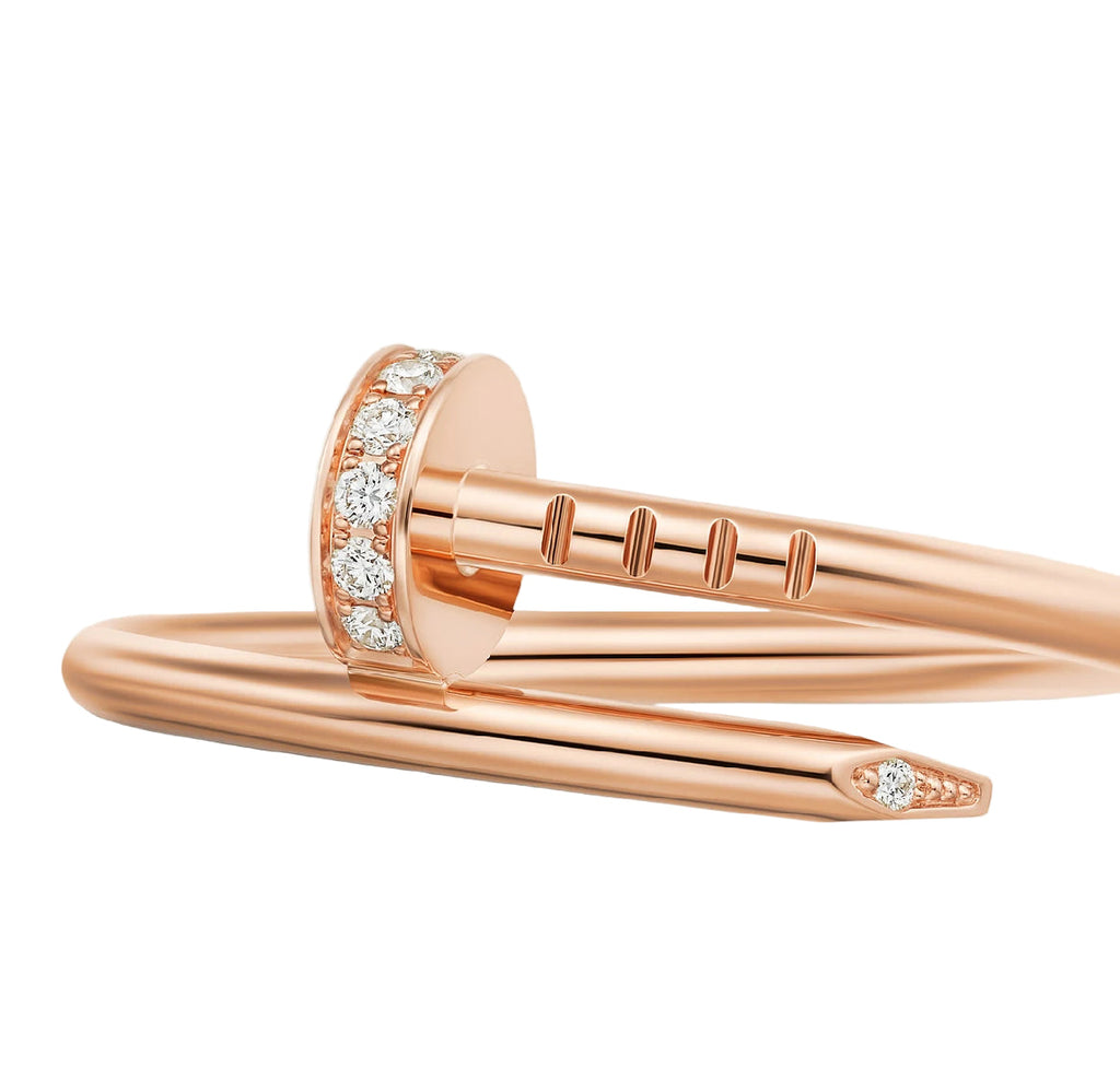 14ct Rose Gold Nail Ring
