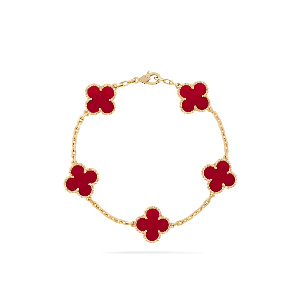 14ct Clover Charm Bracelet