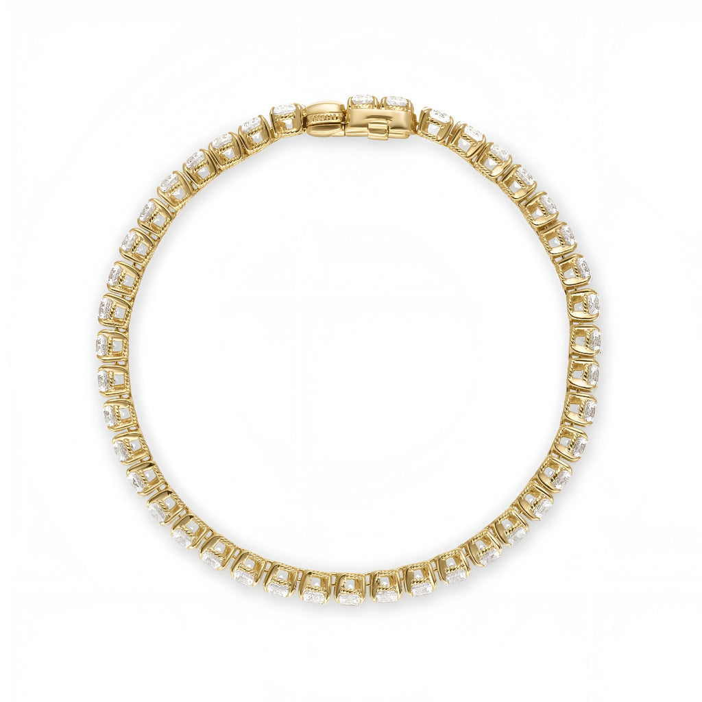 14ct Yellow Gold Tennis Bracelet