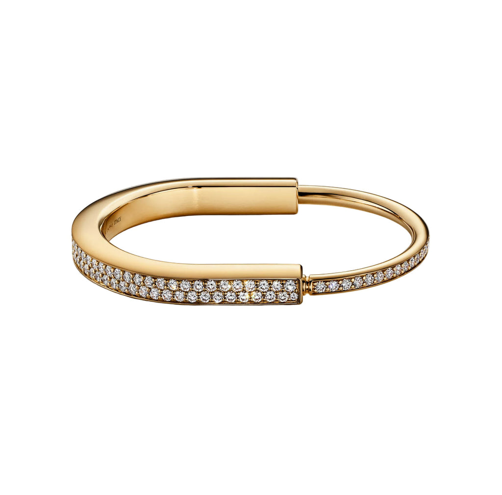 14ct Gold Locke Bracelet/with moissanite
