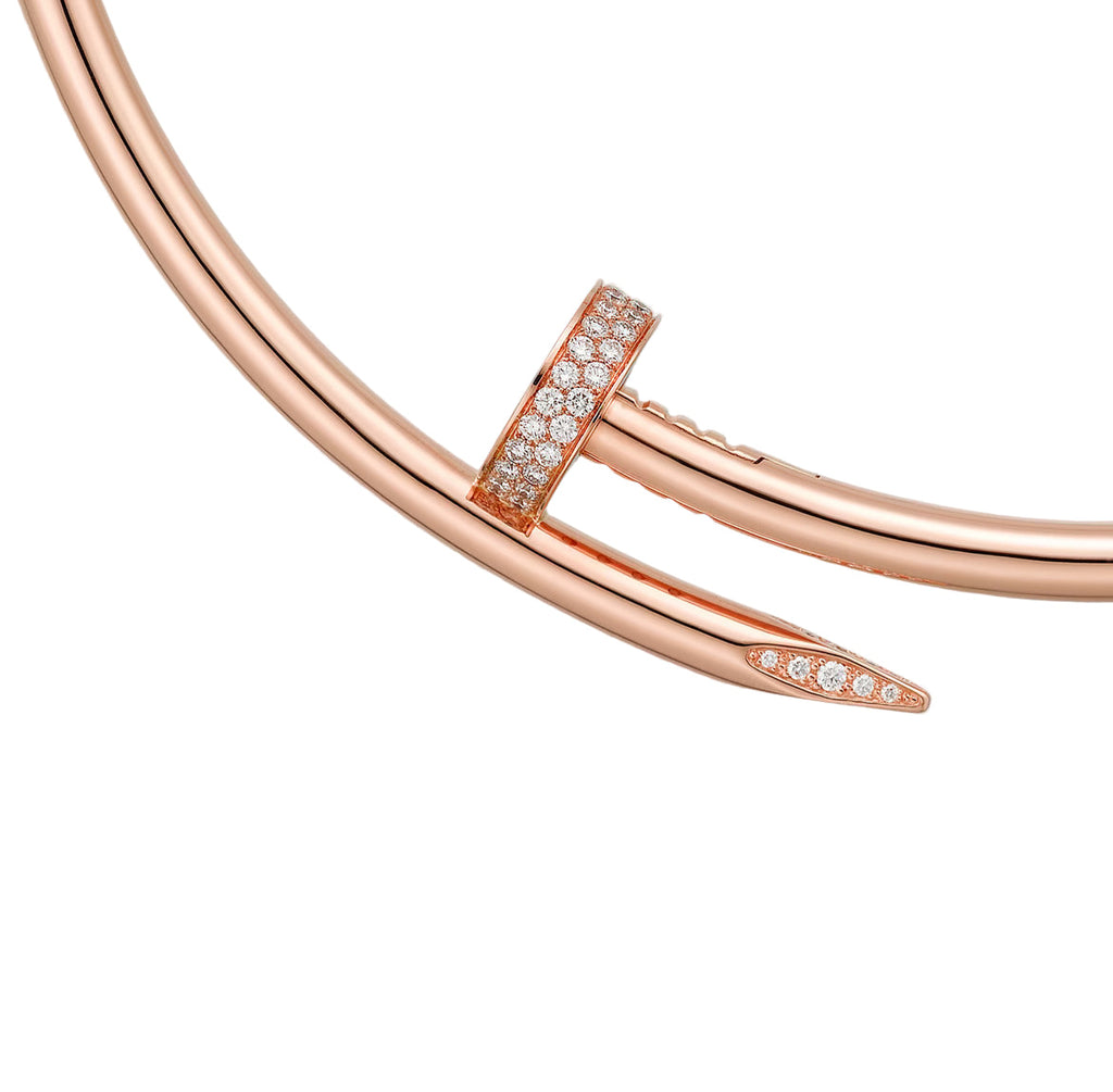 14ct Nail Necklace/with moissanite