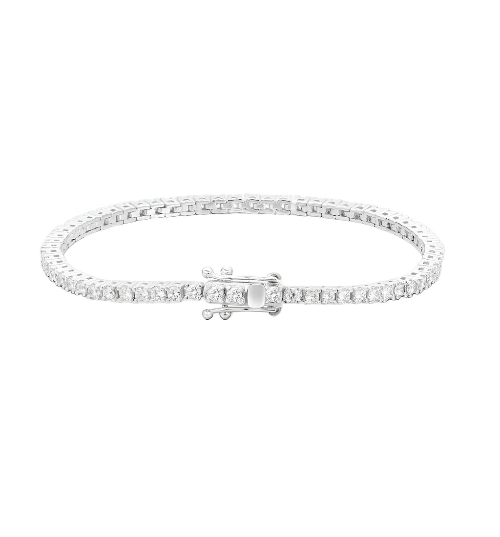 14ct White Gold Tennis Bracelet/Moissanite