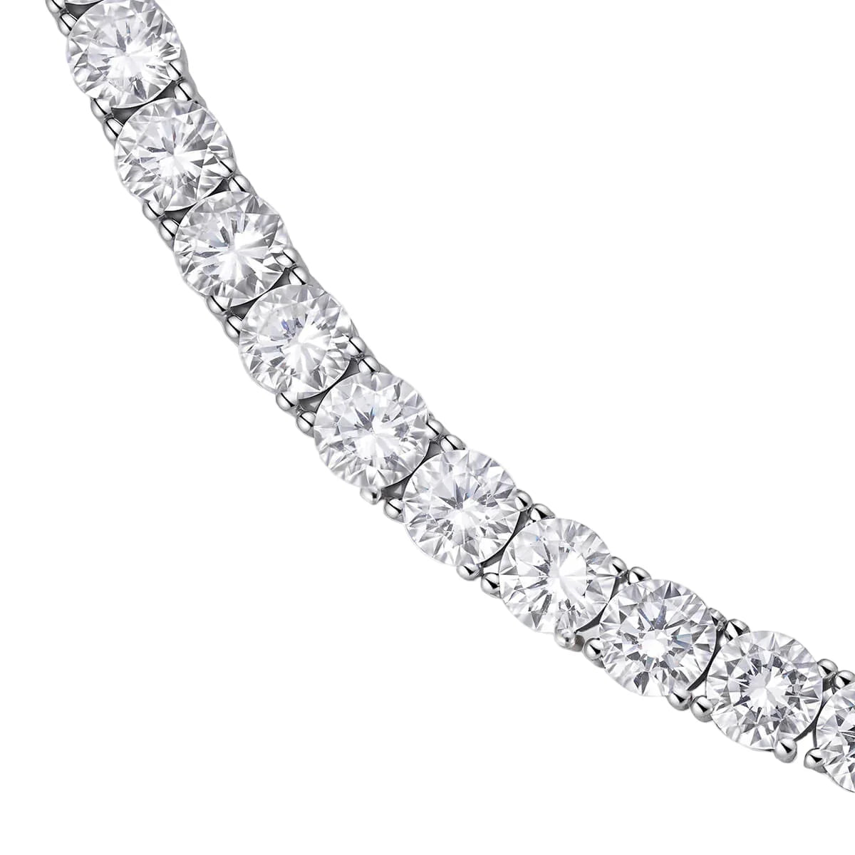 14ct White Gold Tennis Bracelet/Moissanite