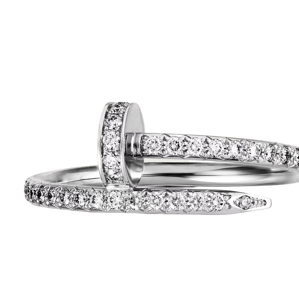 14ct White Gold Nail Ring