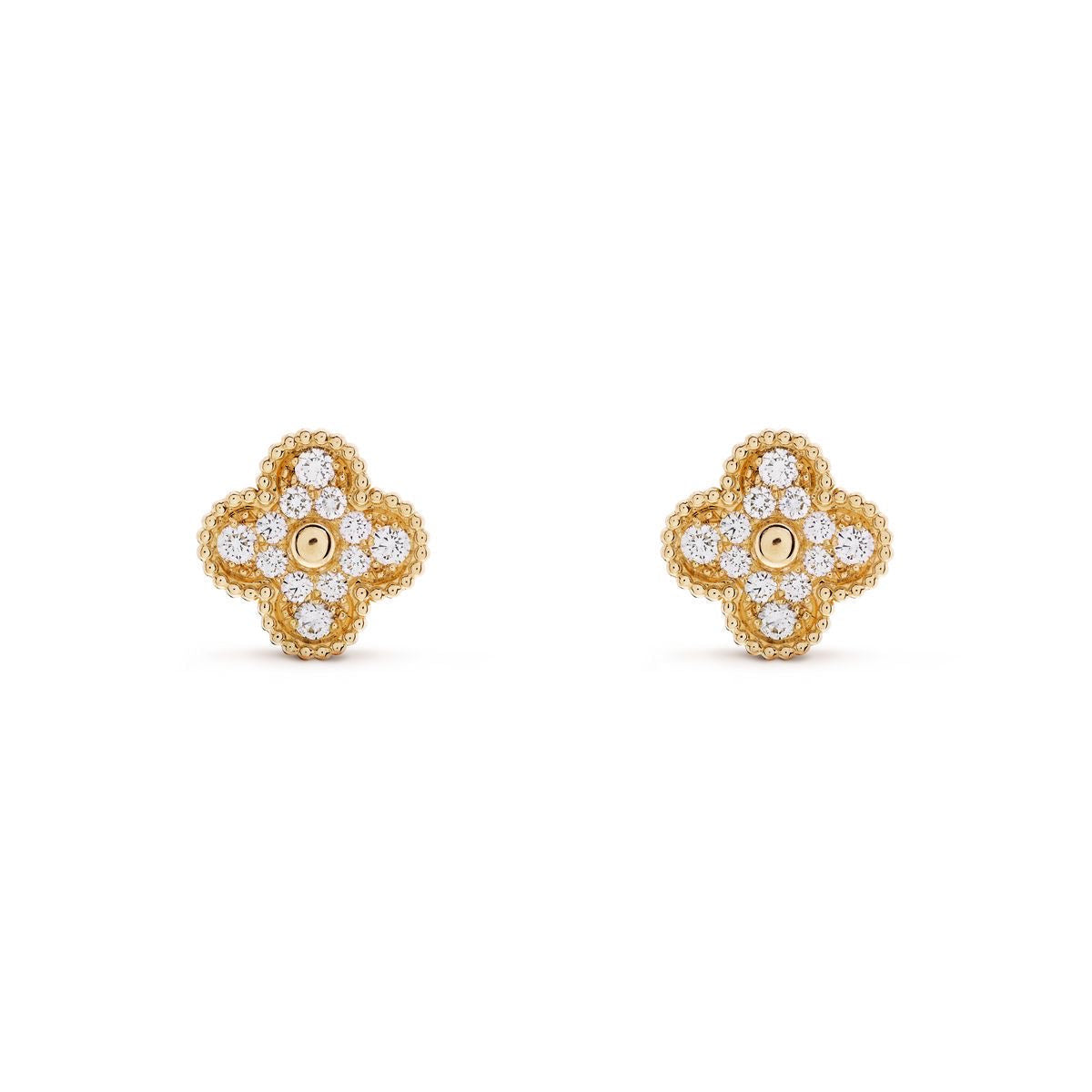14ct Clover Charm Earrings