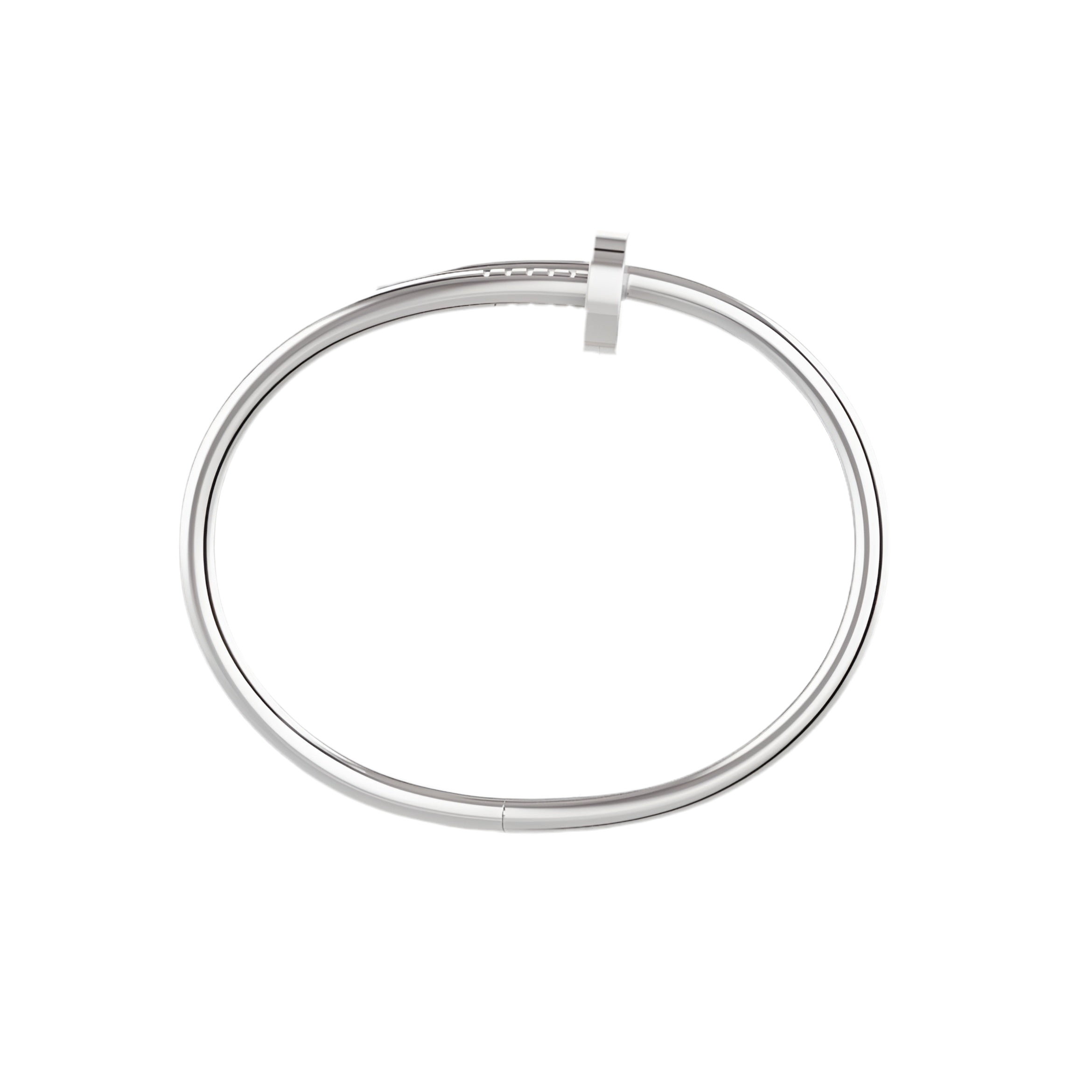 14ct White Gold Nail Bracelet