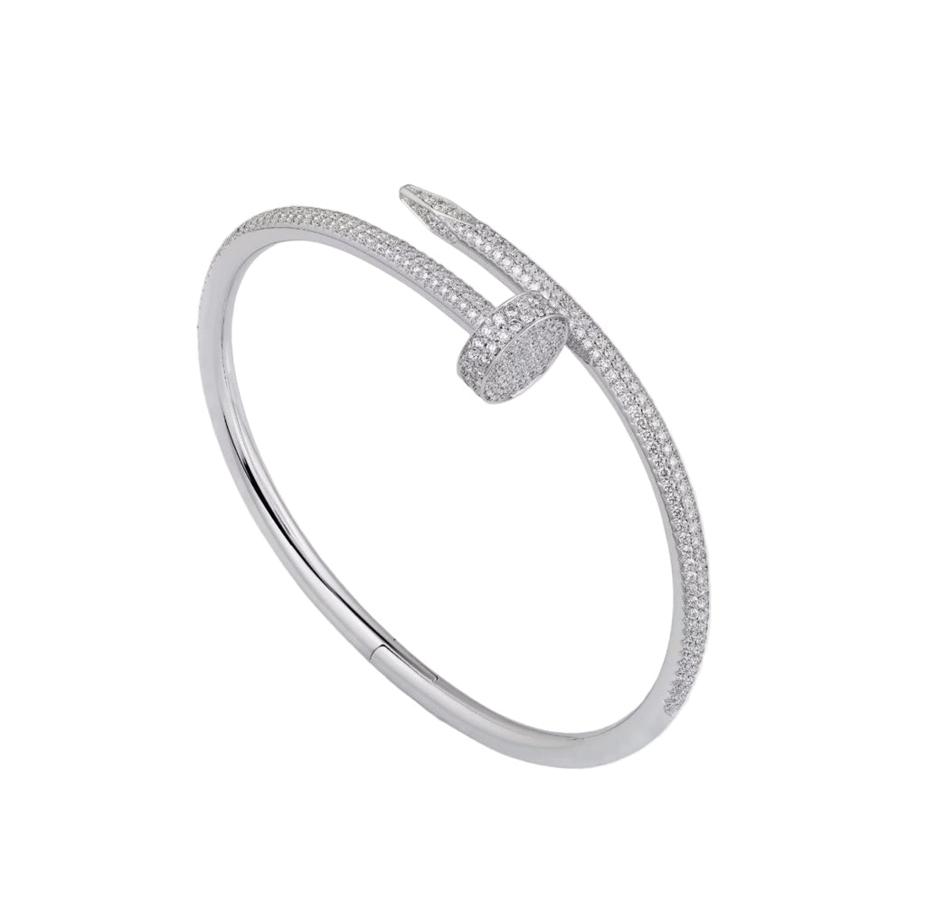 14ct White Gold Nail Bracelet