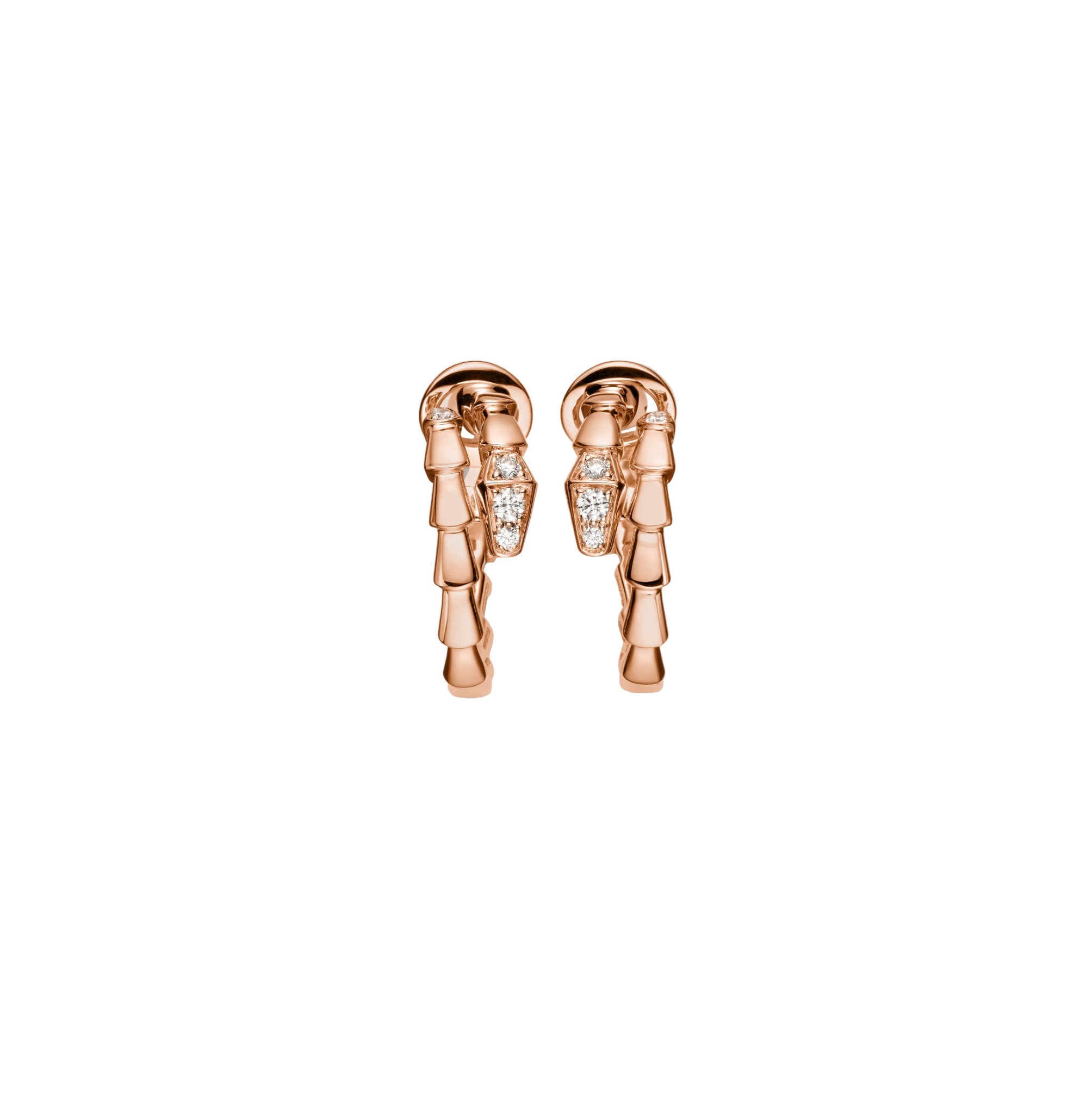14ct Rose Gold Serpenti Earrings