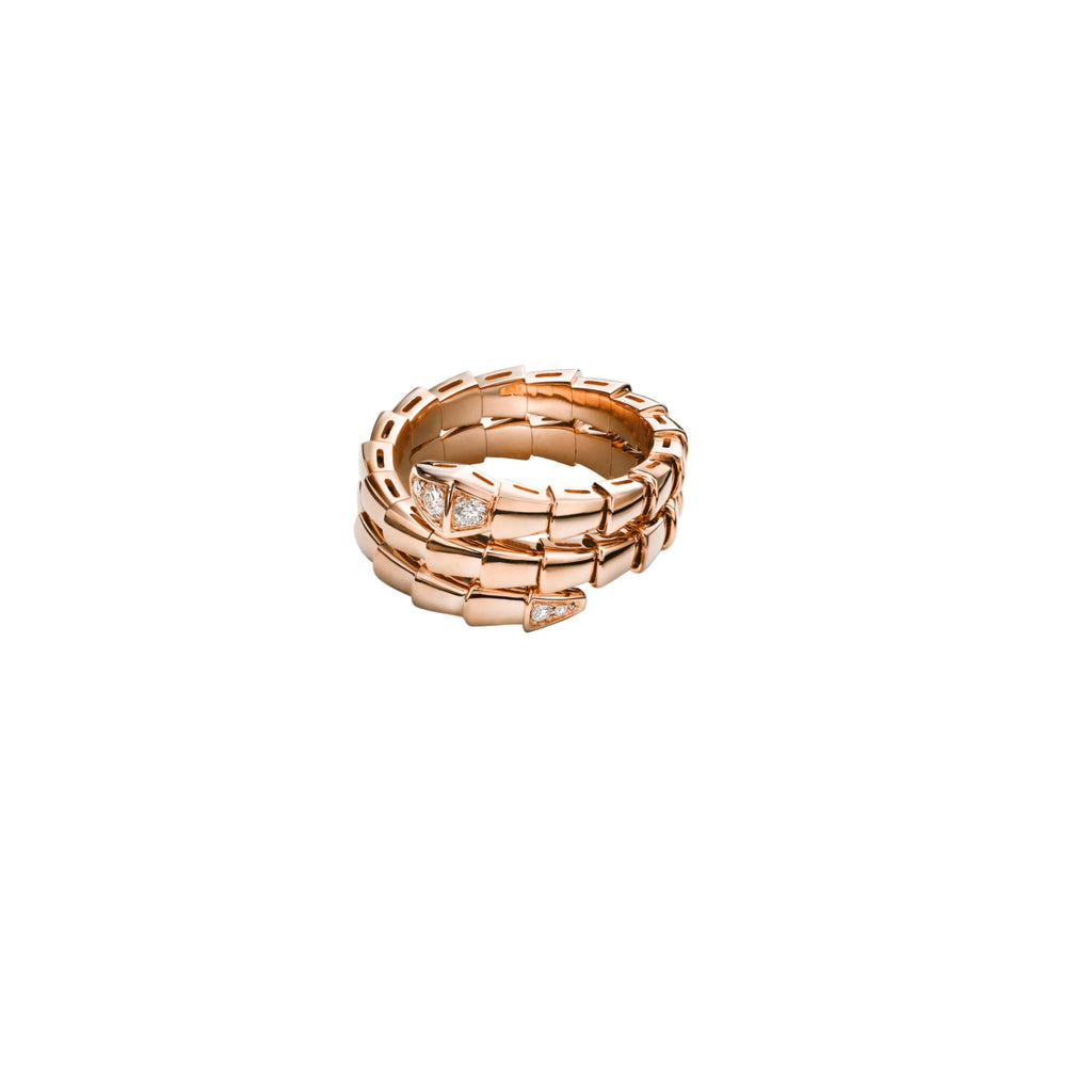 14ct Rose Gold Serpenti Ring/Double Size