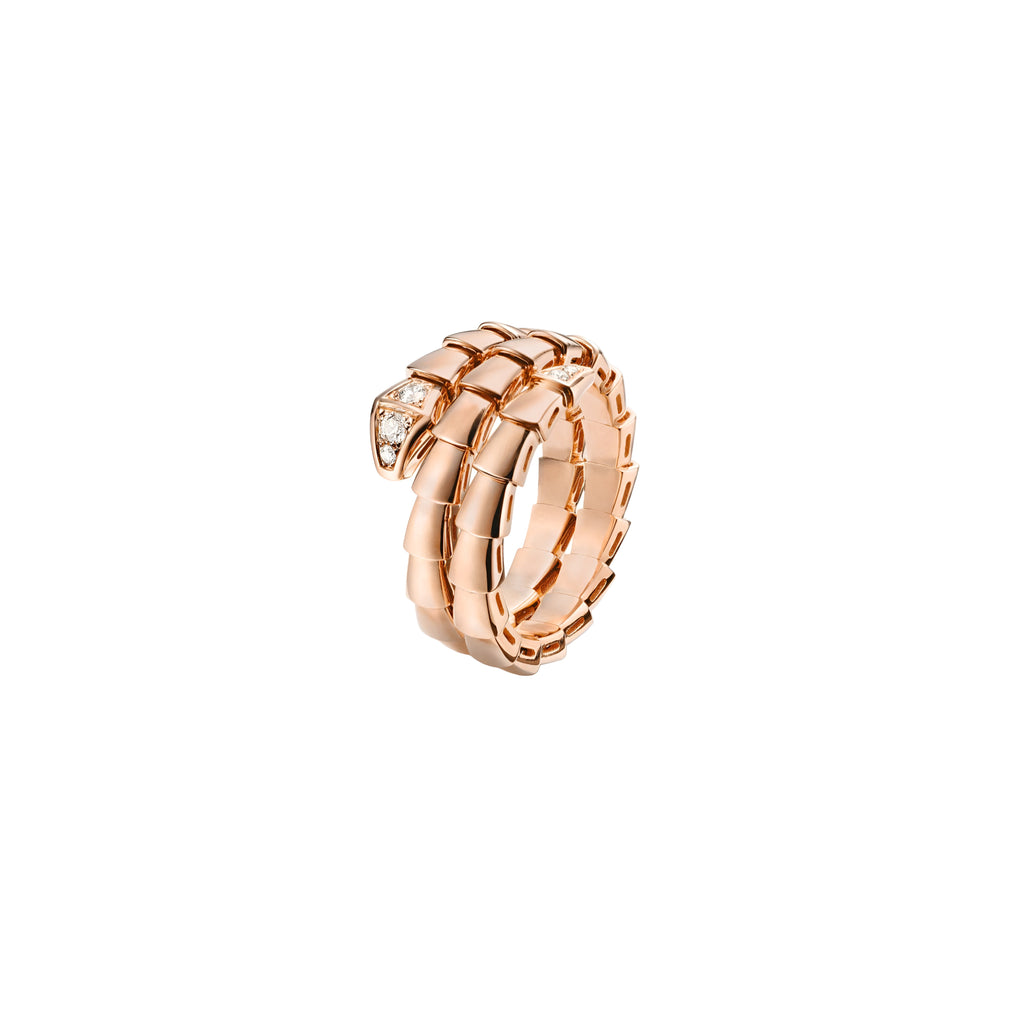 14ct Rose Gold Serpenti Ring/Double Size