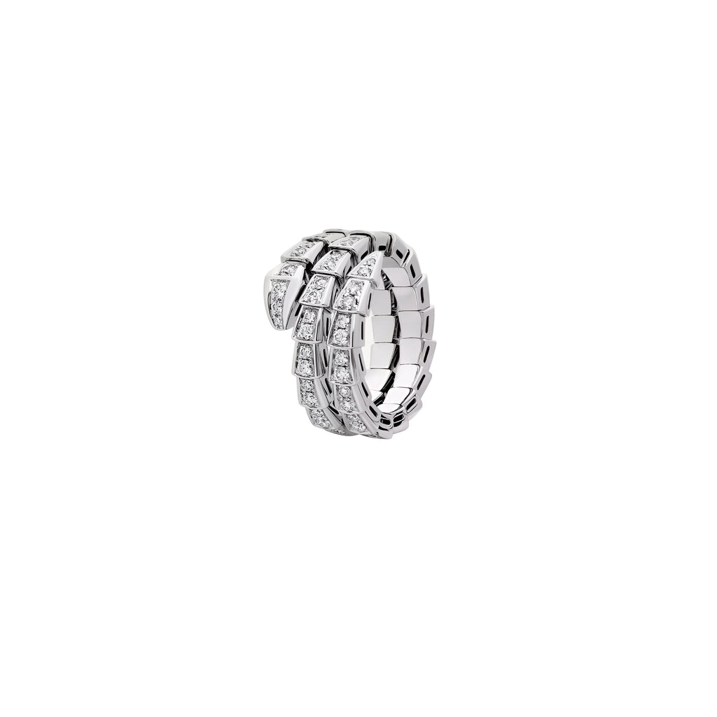 14ct White Gold Serpenti Ring/Double