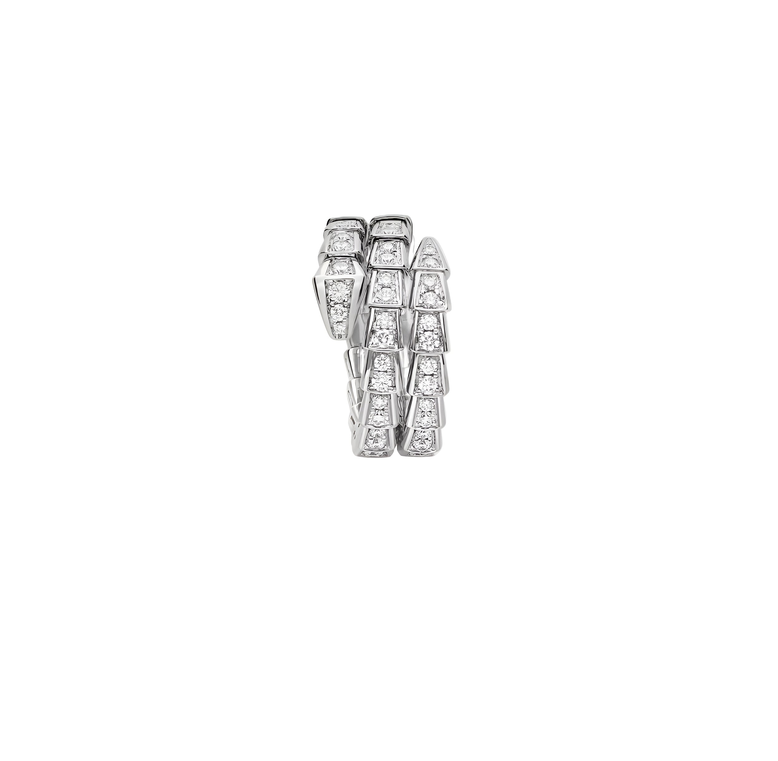 14ct White Gold Serpenti Ring/Double