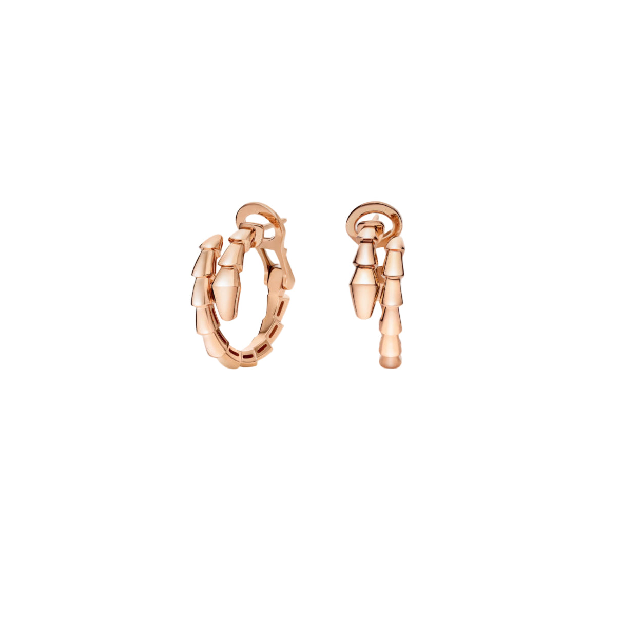 14ct Rose Gold Serpenti Earrings